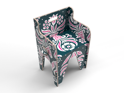 CHAISE ADULTE MOTIF FLORAL