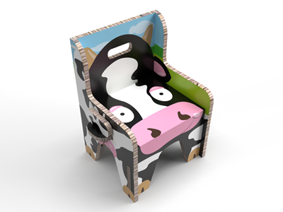 CHAISE ENFANT MOTIF VACHE