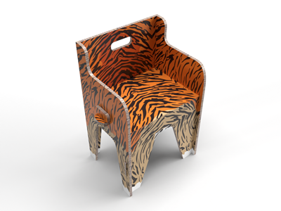 CHAISE ADULTE MOTIF TIGRE